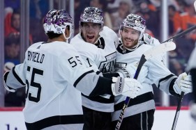 With Anze Kopitar on the cusp of a scoring milestone, the Kings put their 7-0-0 away mark against the defending Stanley Cup champions on Wednesday.