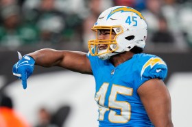 The former USC standout has four sacks, including two in the Chargers’ victory Monday night over the Jets, and 20 solo tackles in eight games since being drafted in the second round.