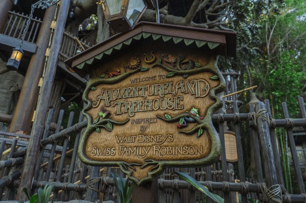 The refurbished Adventureland Treehouse inspired by Walt Disney's Swiss Family Robinson pays tribute to the original treehouse that opened in 1962 at Disneyland. (Disney)