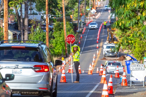 PG&E is burying all electrical distribution lines in Paradise to keep evacuation routes clear in the event of another emergency. After public pressure, Comcast and AT&T agreed to join in the trenching project. The city expects all cables to be buried within two years. (Karl Mondon/Bay Area News Group)
